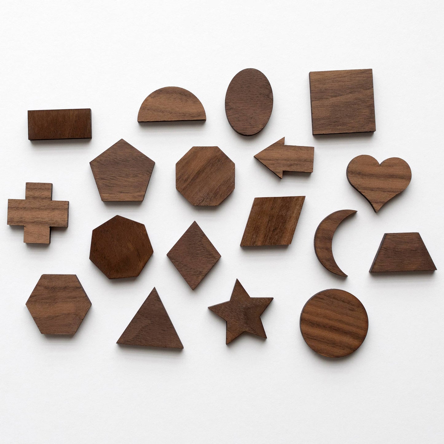 Wooden Shapes Board with Matching Shape Pieces