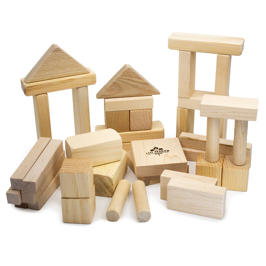 Wood Building Blocks Set – 40 Pieces