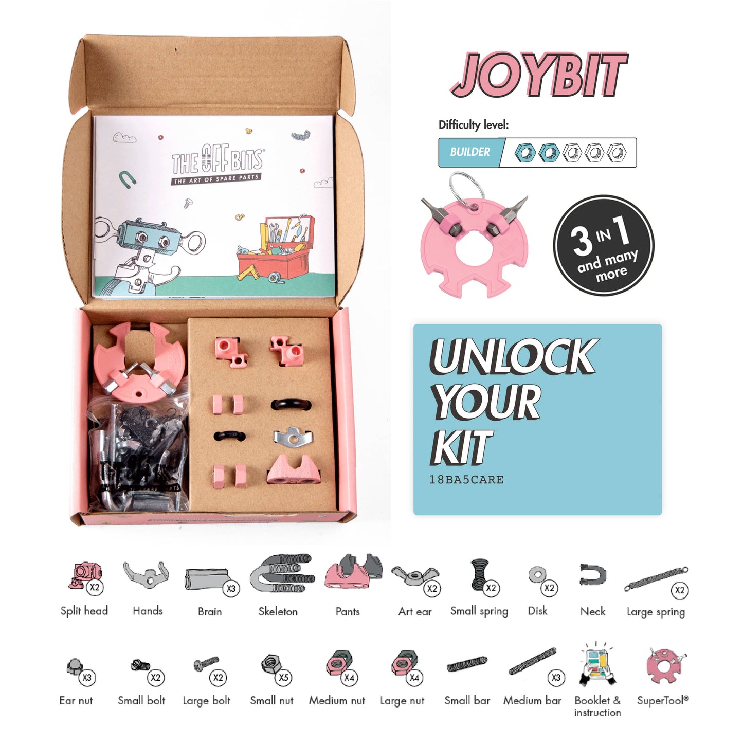 JoyBit - Character Kit: Educational DIY toy, Robot Build Kit