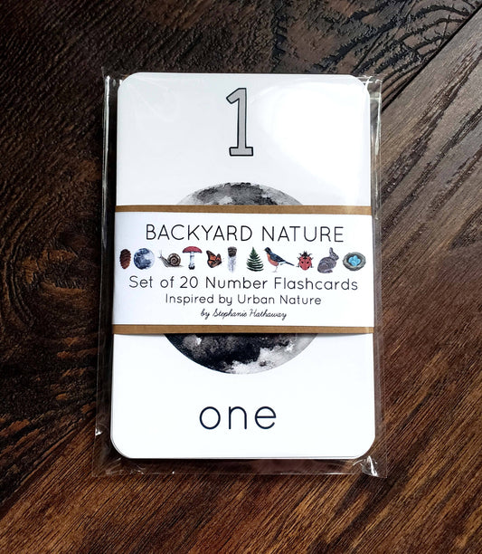 Backyard Nature Counting Cards, Set of 20 Cards