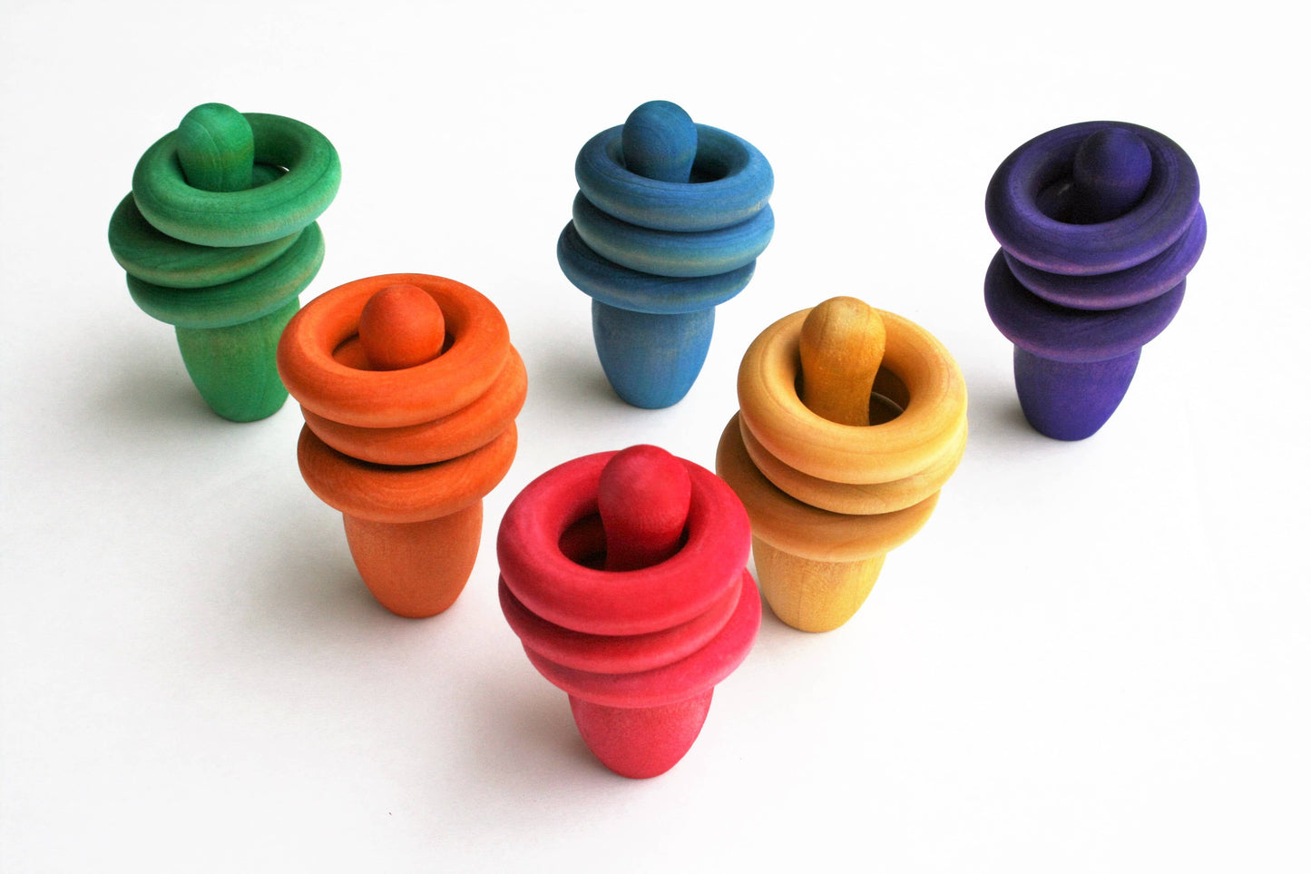 Rainbow Pin & Ring Wooden Stacking Set